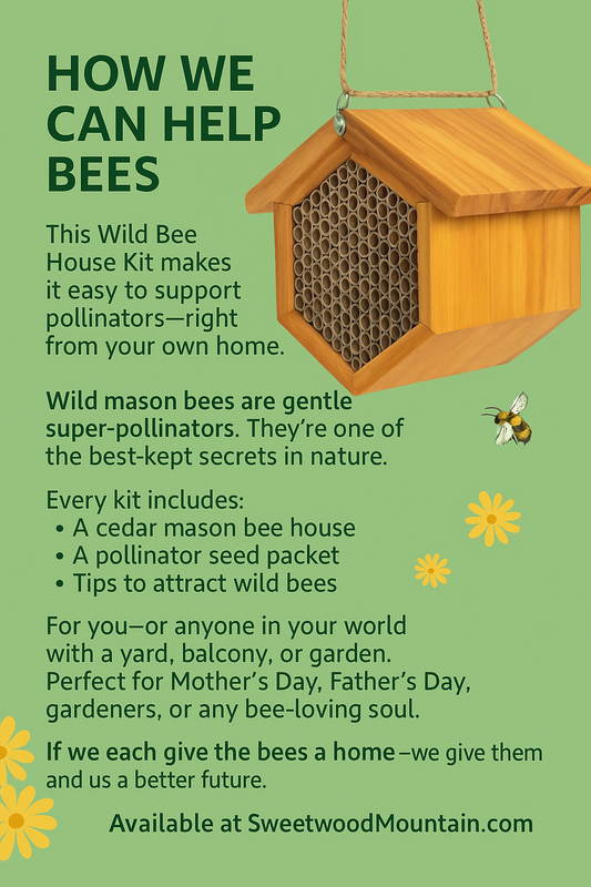 WILD MASON BEE HOUSE Backyard Pollinator Kit