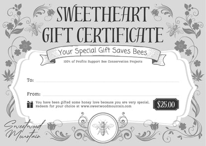 Sweetheart Gift Certificates
