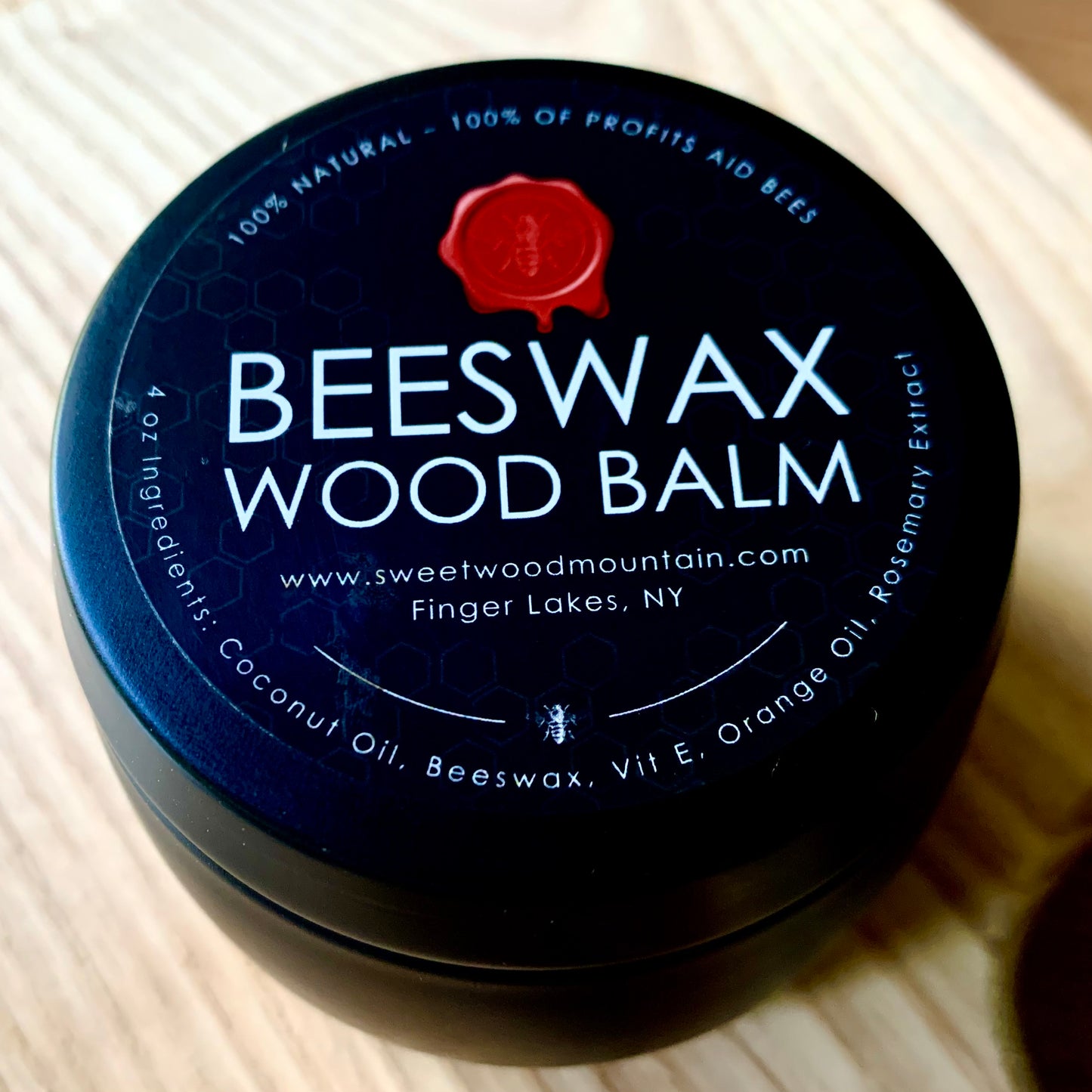 BEESWAX WOOD BALM, All-Natural Premium Conditioner (Hint: it’s just as good on leather)